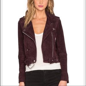 Blank NYC Purple Suede Moto jacket